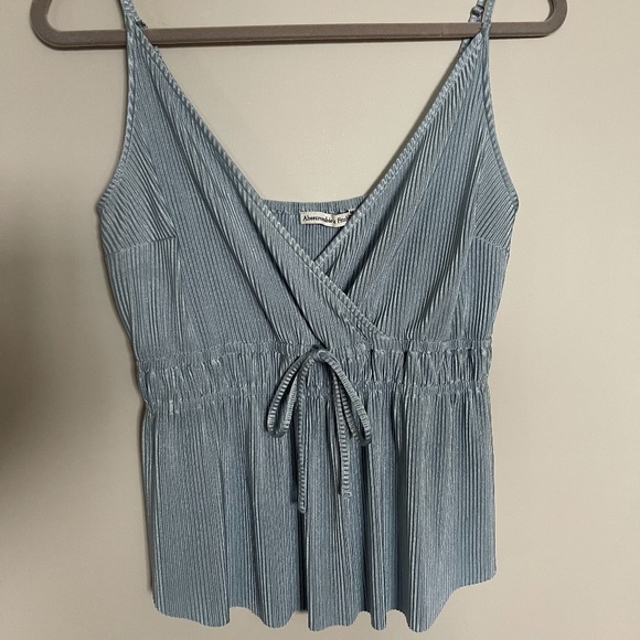 Blue ribbed tank top - Picture 1 of 3